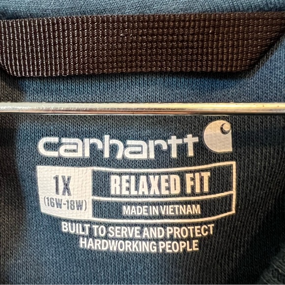 NWT Women’s Carhartt Crew Neck Graphic Sweatshirt Size 1X Relaxed Fit - Picture 6 of 8